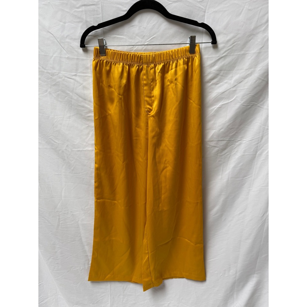 Lisa Says Gah satiny Yellow Pull on Pants